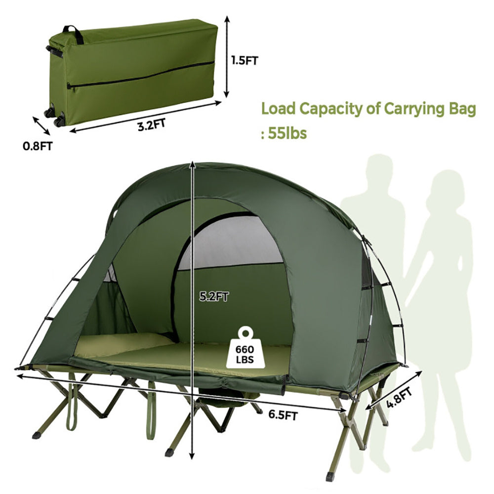 2-Person Outdoor Camping Tent with External Rain Cover – Waterproof & Windproof