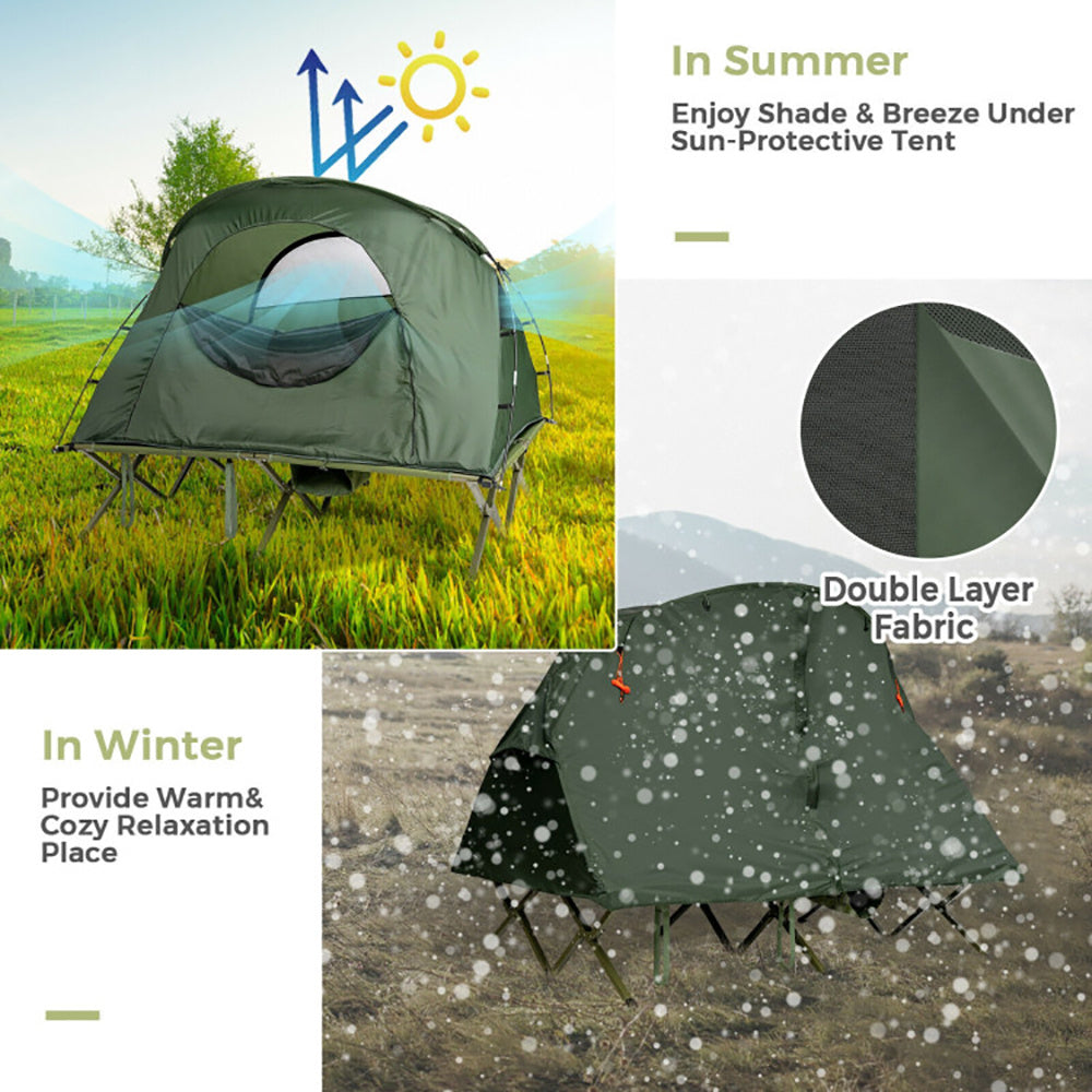 2-Person Outdoor Camping Tent with External Rain Cover – Waterproof & Windproof