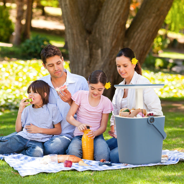 Outdoor Cooler Table – 4-Gallon Portable Ice Chest with Handle, Bottle Opener & Lift-Top Lid