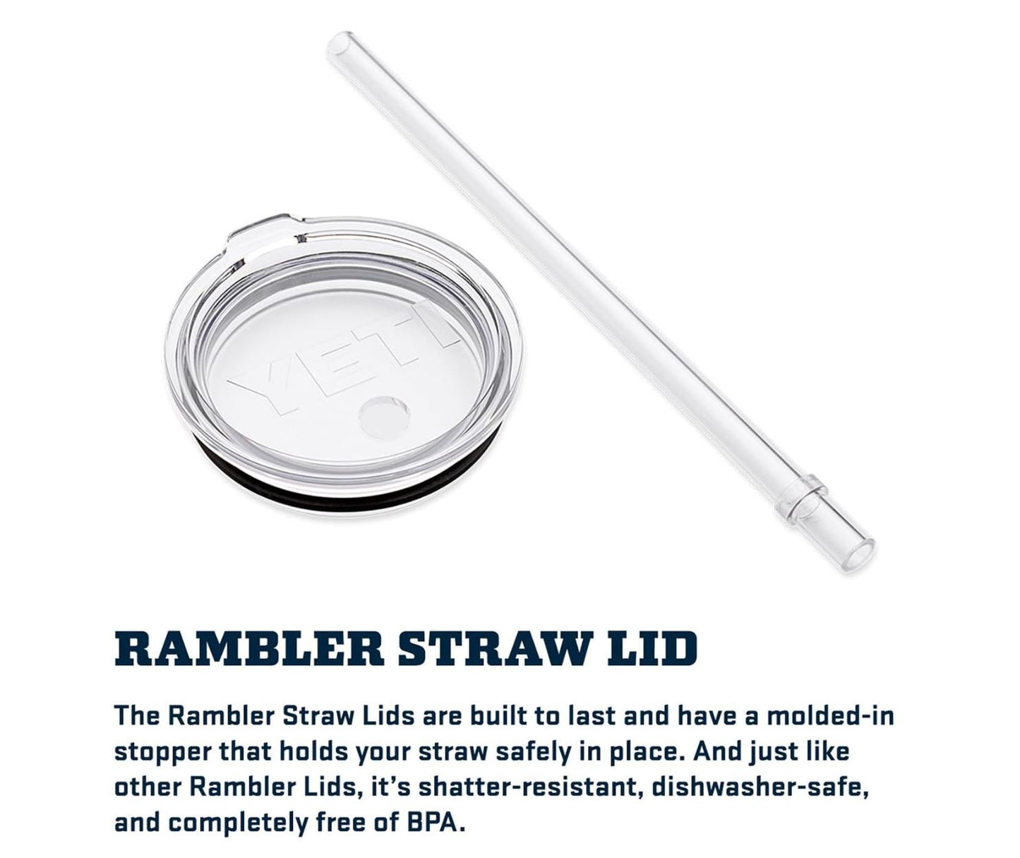 YETI Rambler Tumbler – Vacuum-Insulated Travel Mug with Handle & Straw