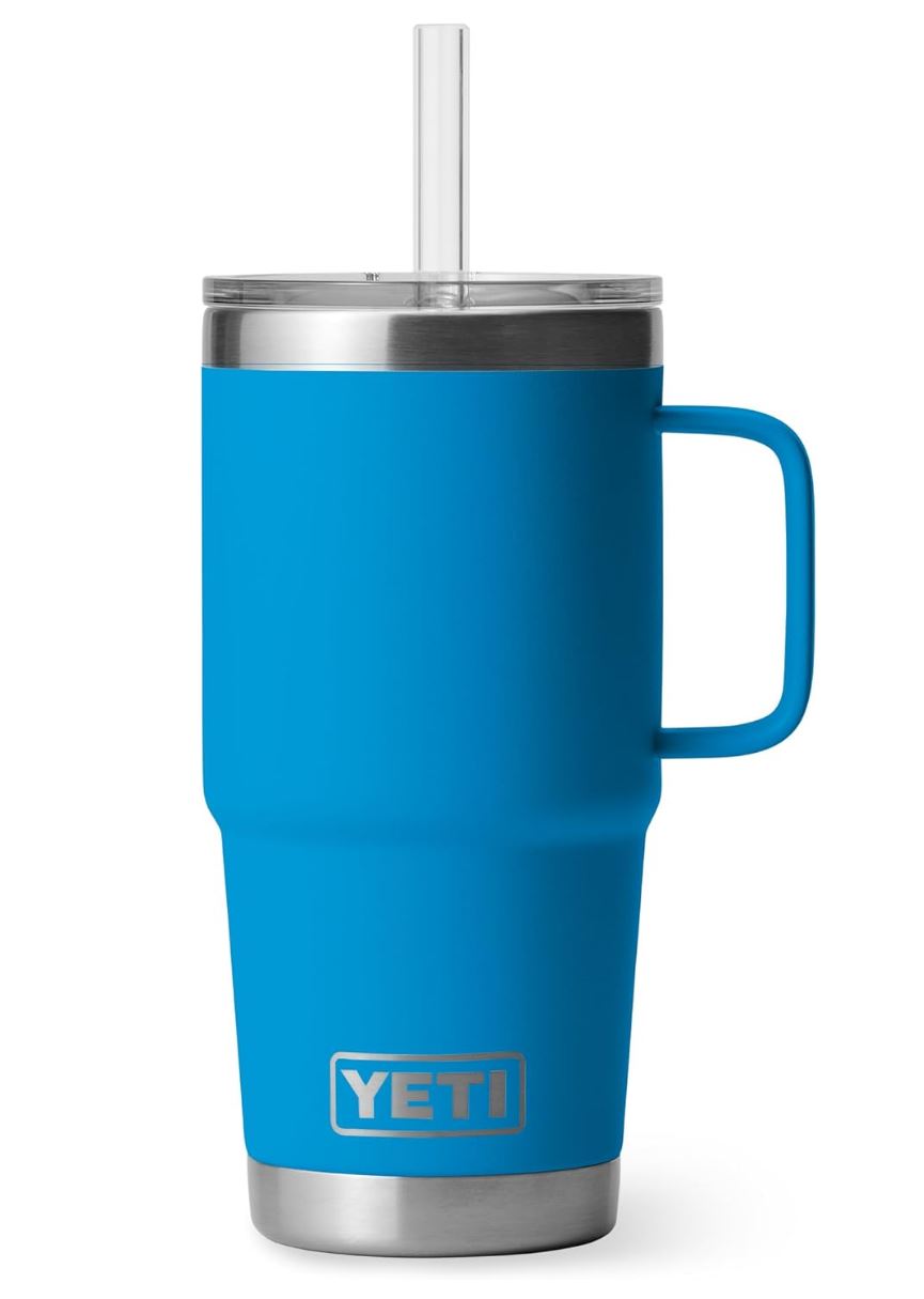 YETI Rambler Tumbler – Vacuum-Insulated Travel Mug with Handle & Straw