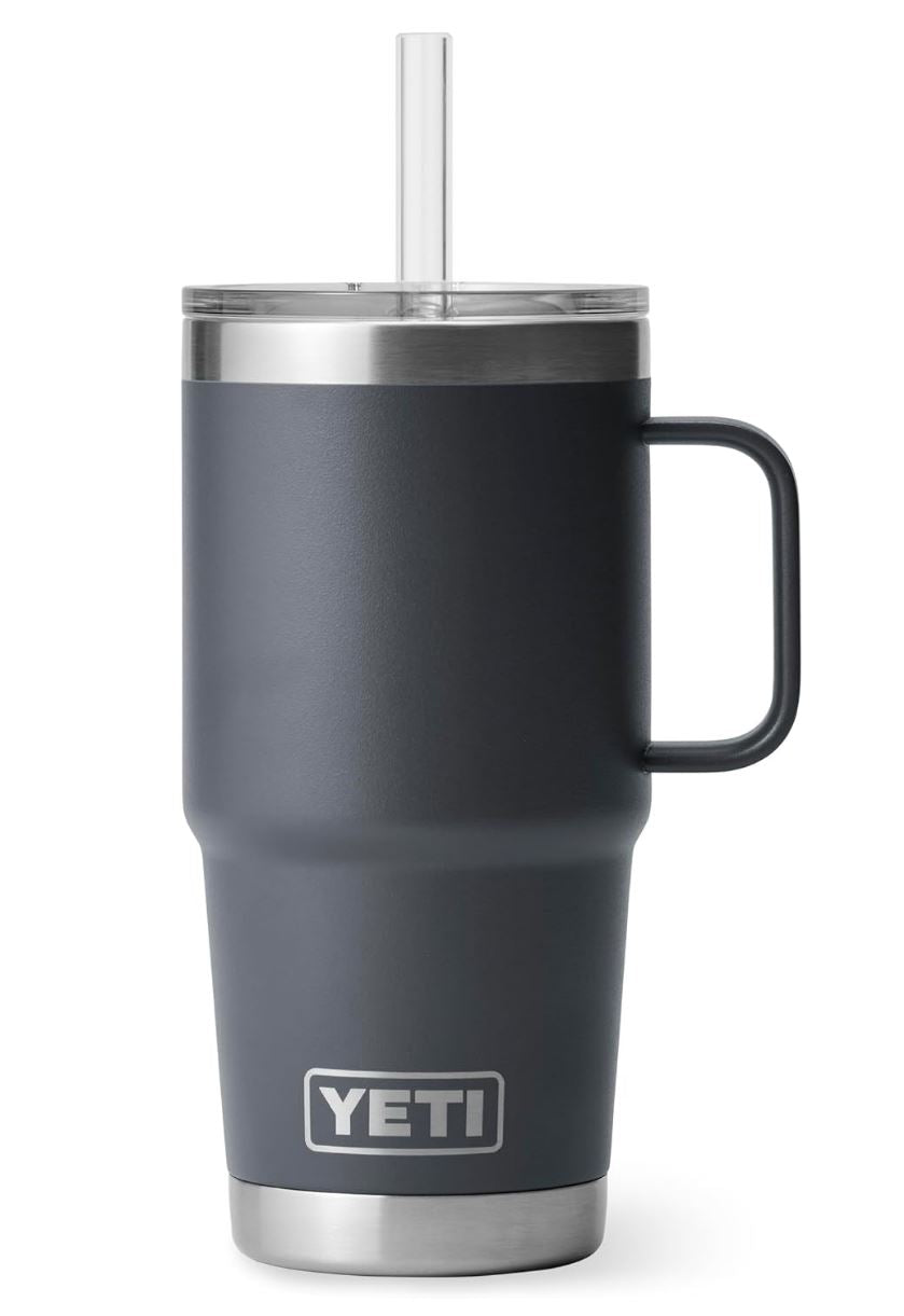 YETI Rambler Tumbler – Vacuum-Insulated Travel Mug with Handle & Straw