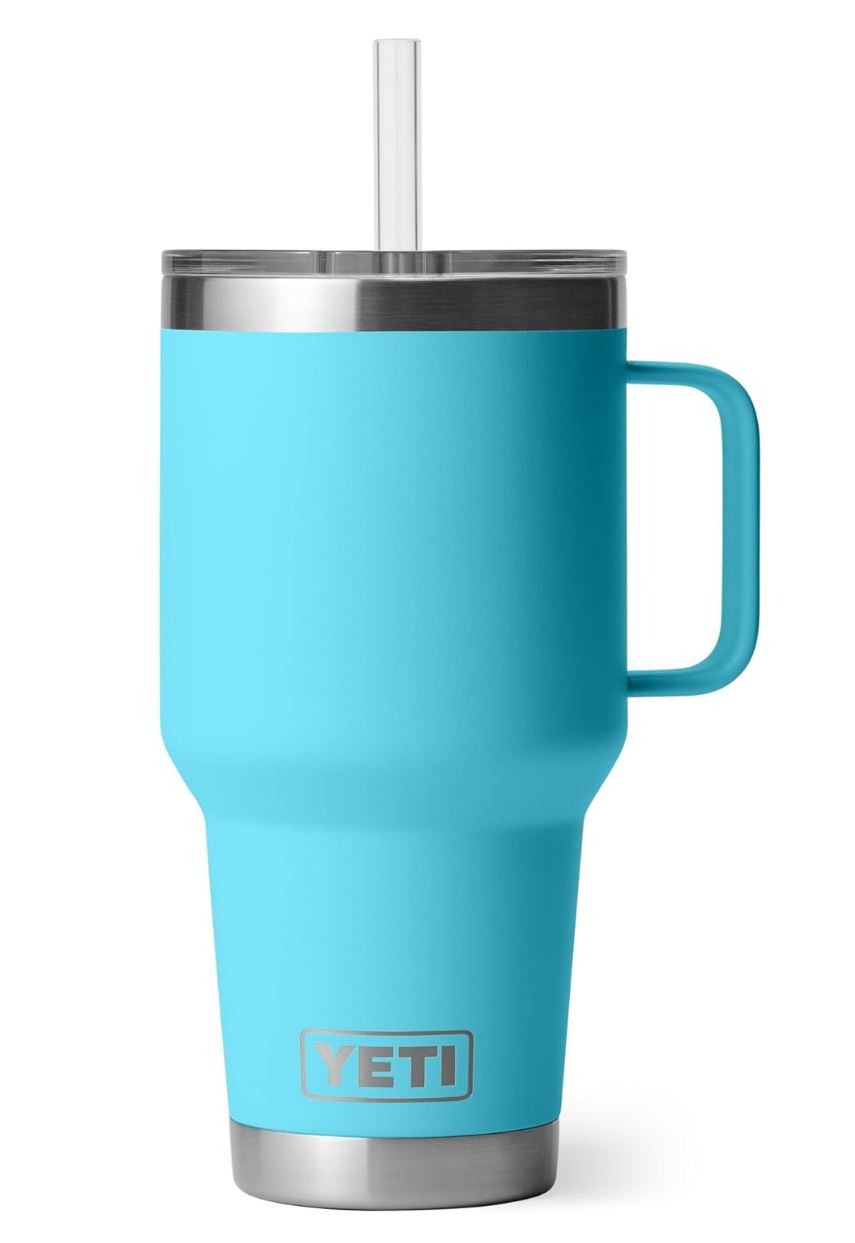 YETI Rambler Tumbler – Vacuum-Insulated Travel Mug with Handle & Straw