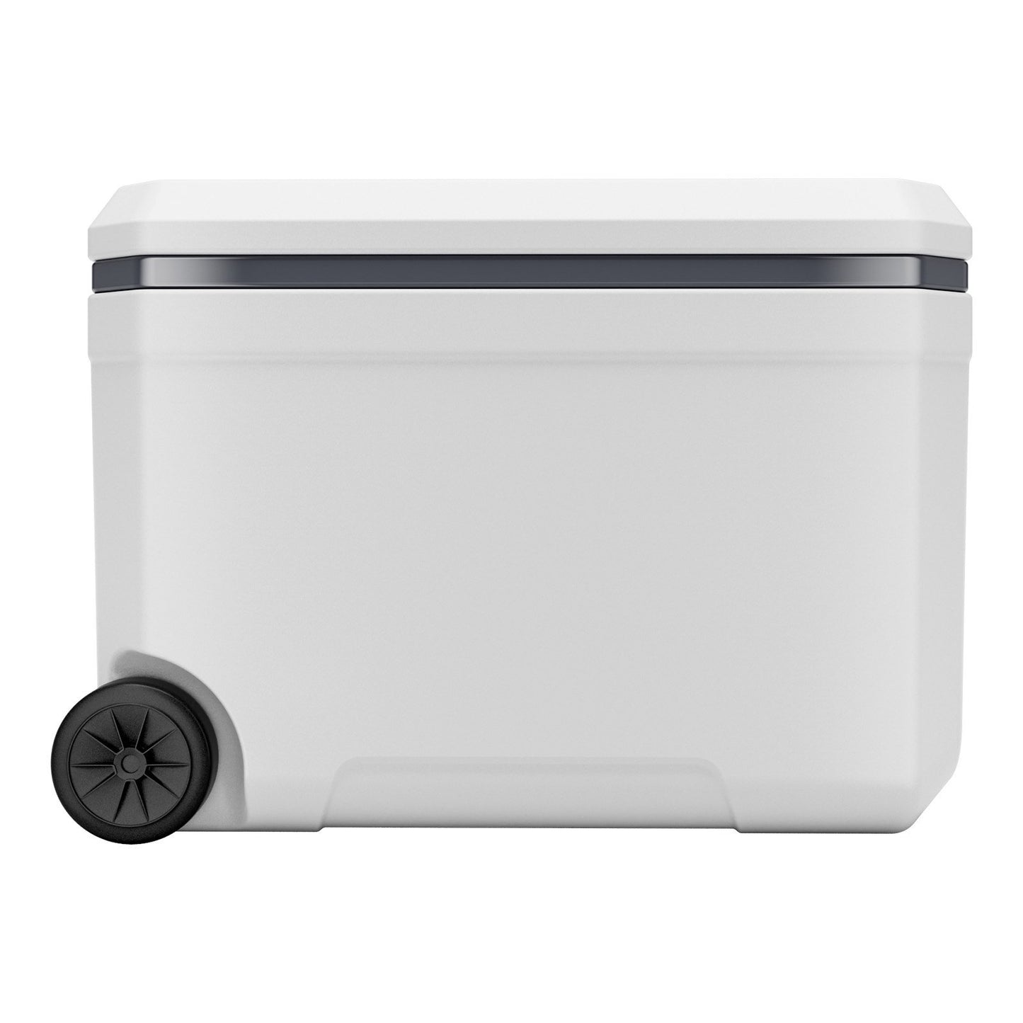 Portable Cooler 45 QT Insulated Wheeled Cooler 64 Can Capacity With Cup Holder