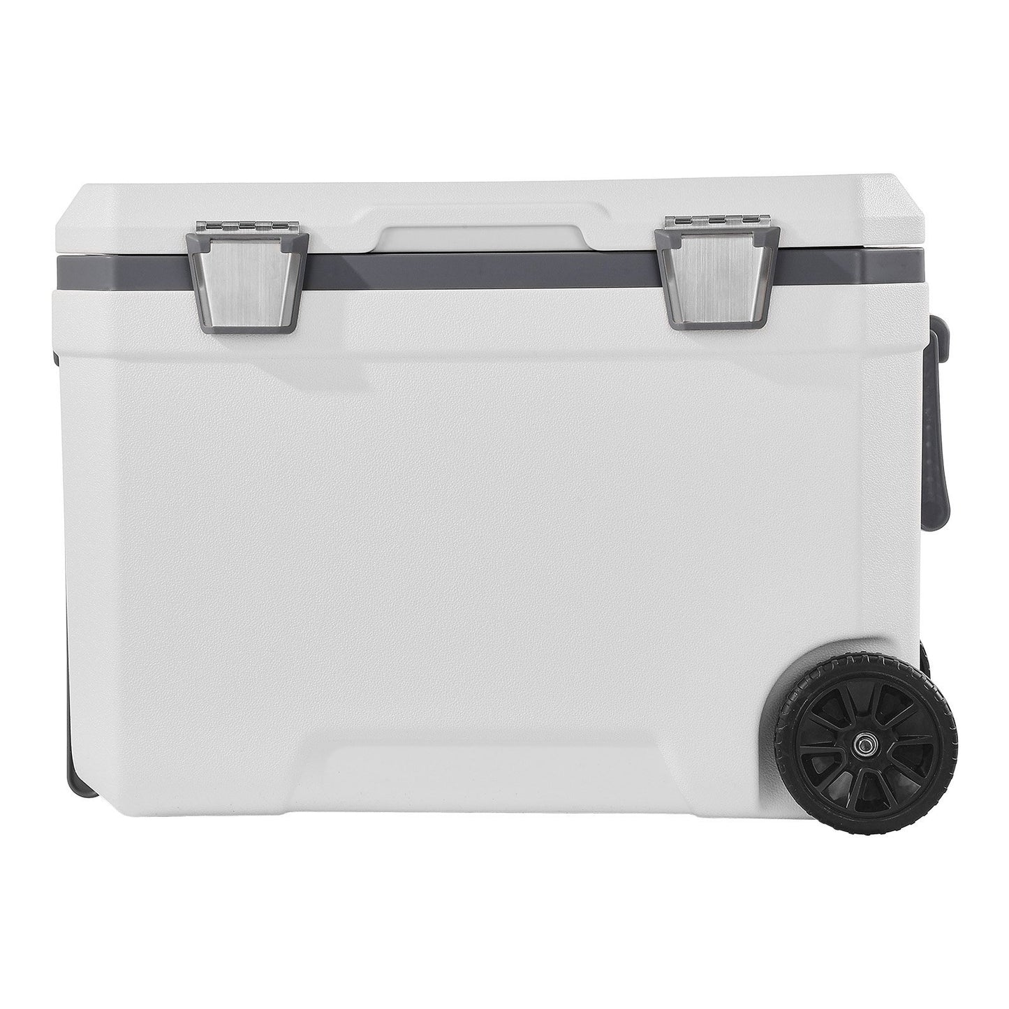 Portable Cooler 45 QT Insulated Wheeled Cooler 64 Can Capacity With Cup Holder